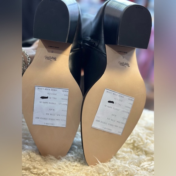 Coach Over-the-Knee Black Leather Boots - Picture 9 of 9